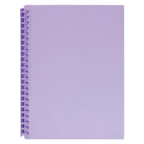 Marbig Clearview Refillable Display Book 20 Pocket A4 Pastel Purple