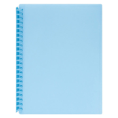 Marbig Clearview Refillable Display Book 20 Pocket A4 Pastel Blue