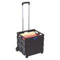 Marbig Collapsible Storage Trolley 25kg Capacity Black