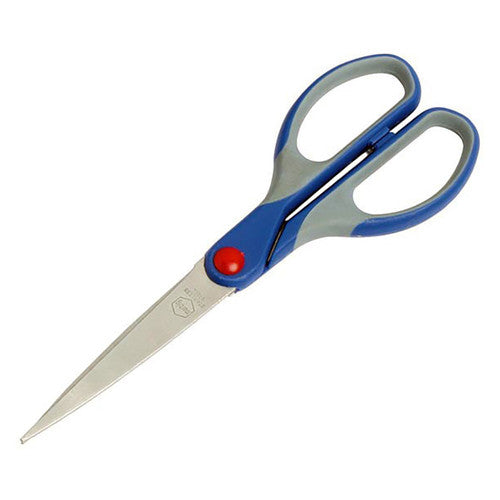 Marbig Comfort Grip Scissors 182mm Left and Right Hand Blue Grey