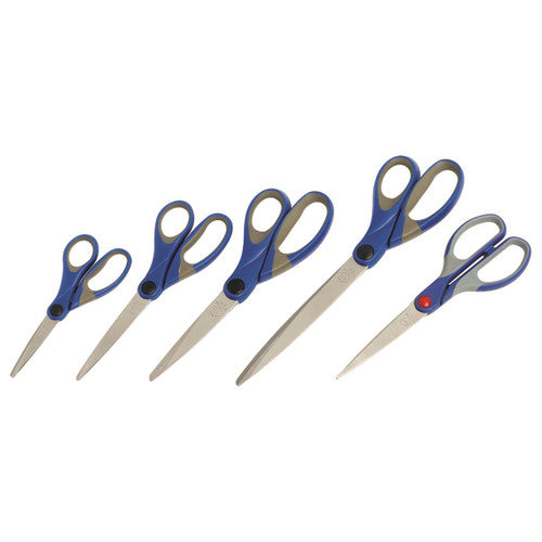 Marbig Comfort Grip Scissors 182mm Left and Right Hand Blue Grey