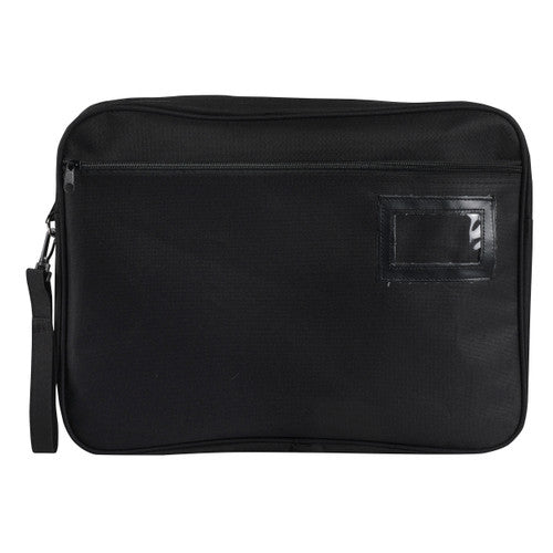 Marbig Convention Satchel Expanding Zippered Fabric Black