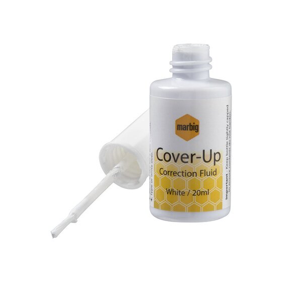 Marbig Cover Up Correction Fluid 20ml White Box of 12 Blistercard