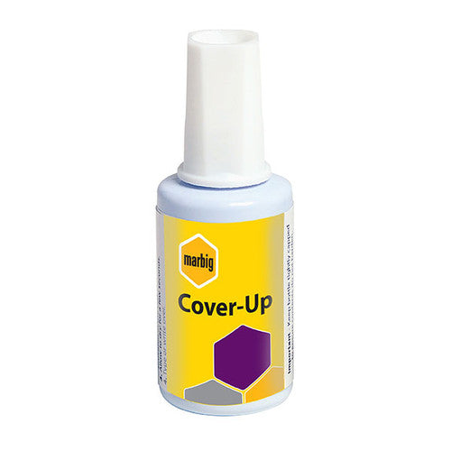 Marbig Cover Up Correction Fluid 20ml White Box of 12 Blistercard