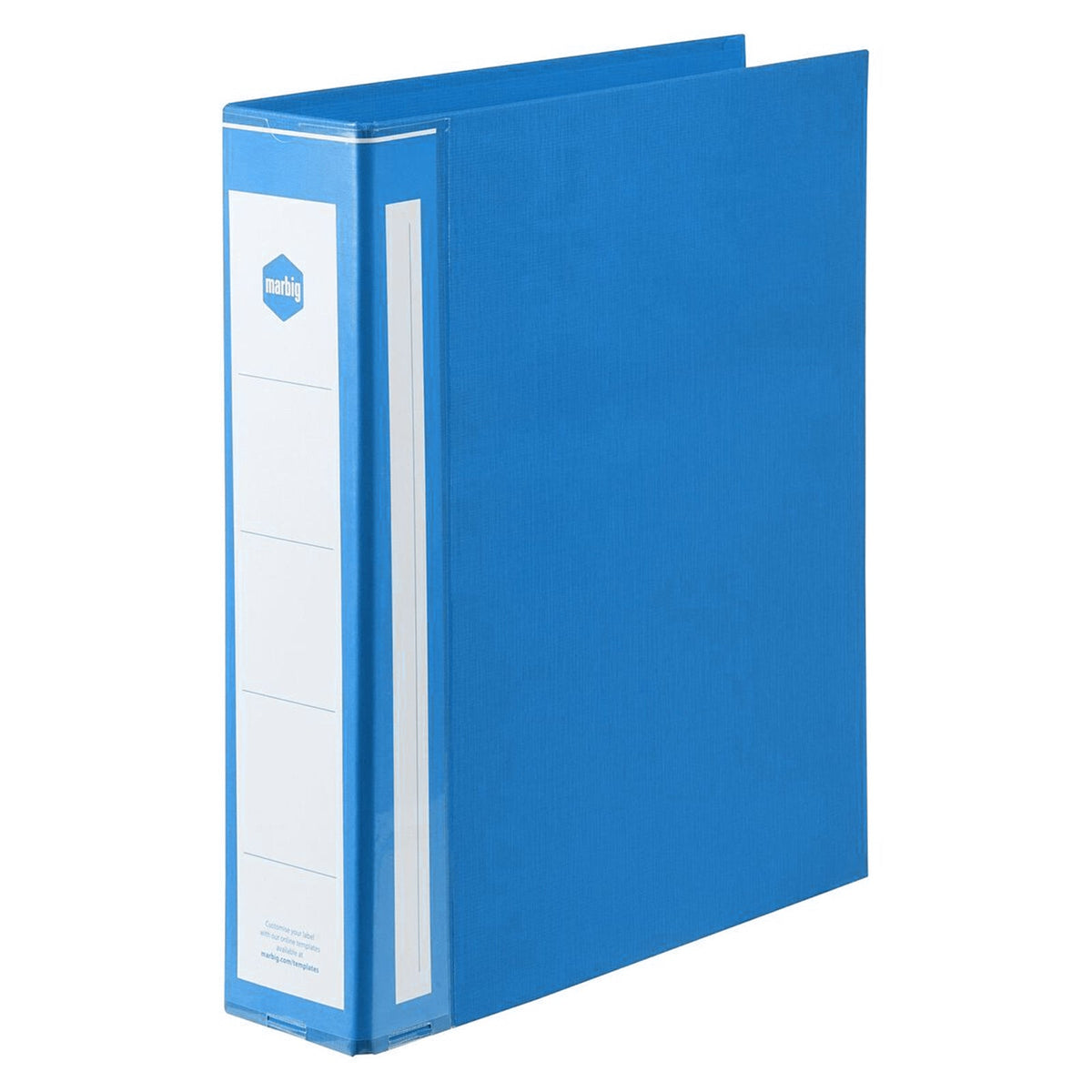Marbig Deluxe Ring Binder A4 50mm 3D PE Blue Box 12