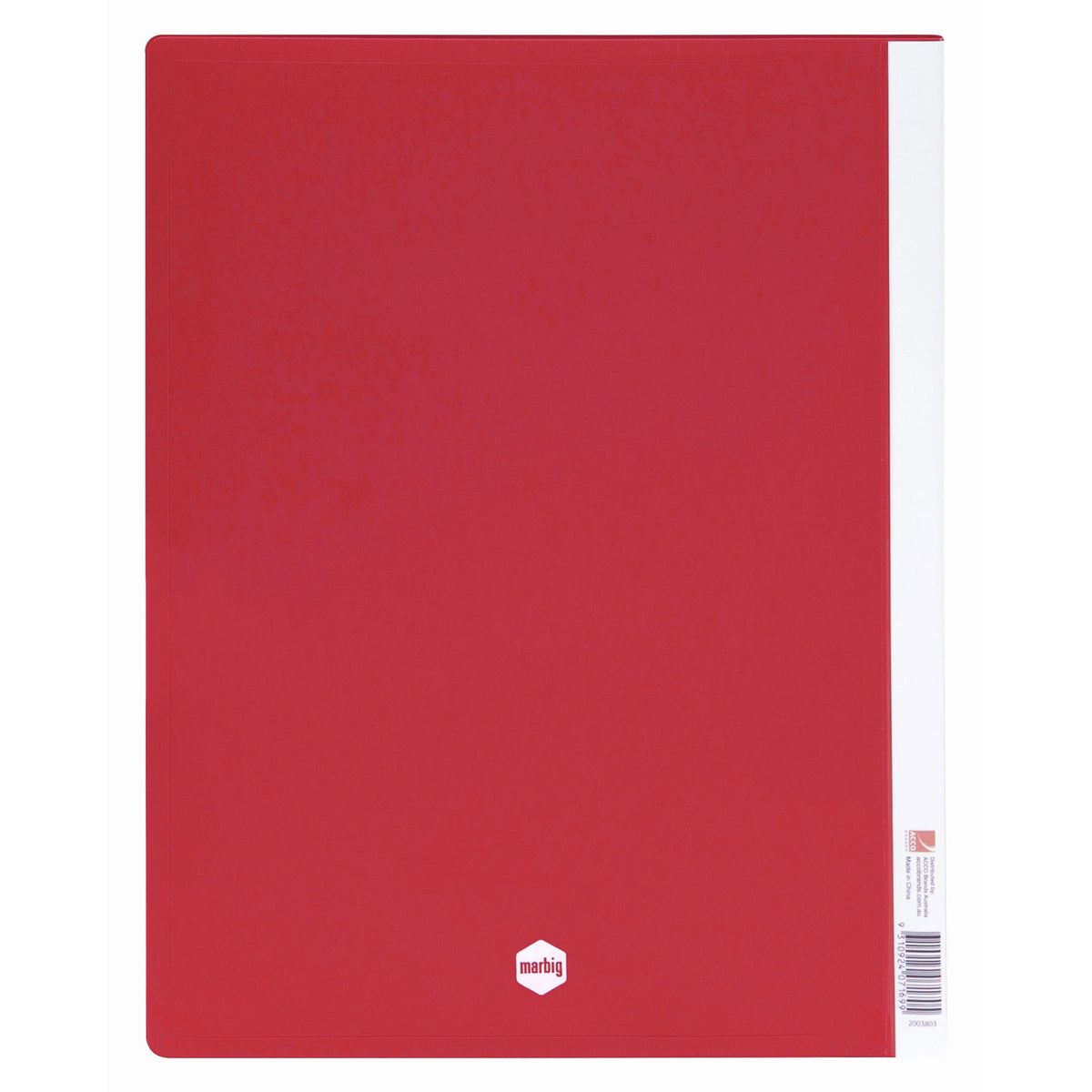 Marbig Non Refillable Display Book 20 Pocket A4 Red Pack of 10