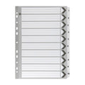 Marbig Indices and Dividers 1-10 Tab Reinforced A4 Black and White