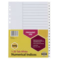 Marbig Indices and Dividers 1-20 Tab PP A4 White