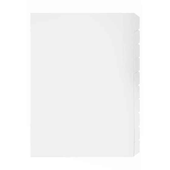 Marbig Indices and Dividers 10 Tab Manilla A4 Unpunched White Pack of 25