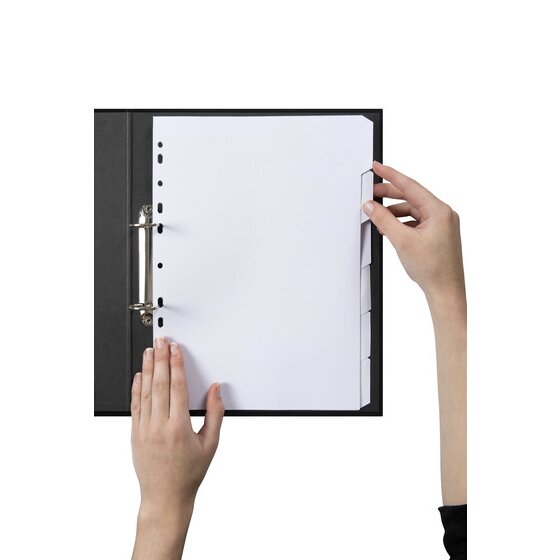 Marbig Indices and Dividers 6 Tab Manilla A4 White
