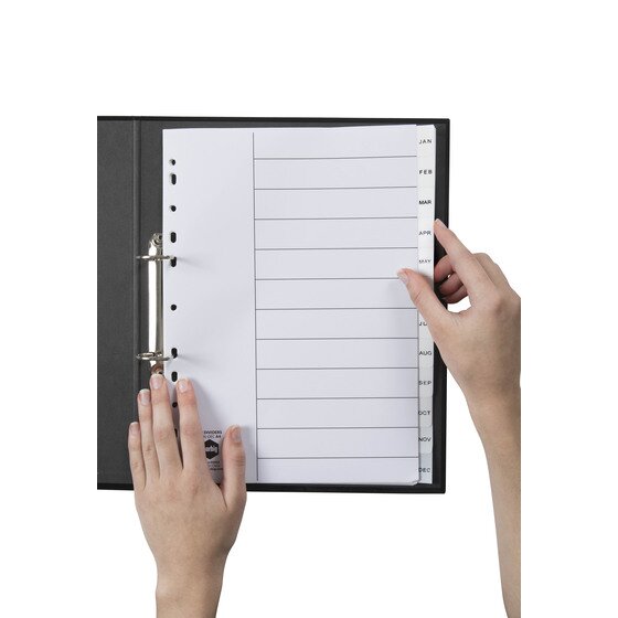 Marbig Indices and Dividers Jan-Dec Tab PP A4 White