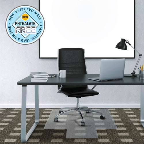 Marbig Duramat Chairmat Large With Keyhole 114 x 134cm Clear