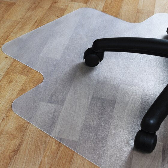 Marbig Chairmat Hard Floor Large with Keyhole 114 x 134cm Clear
