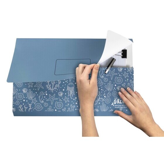 Marbig Enviro Document Wallet Foolscap Assorted Pack of 10