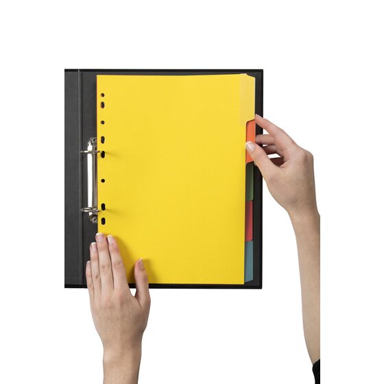 Marbig Indices and Dividers 5 Tab Manilla A4 Eraseable Brights
