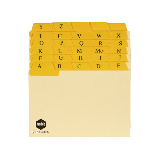 Marbig Guide Card A to Z and 1 to 31 Tab Manilla 6x4 Buff
