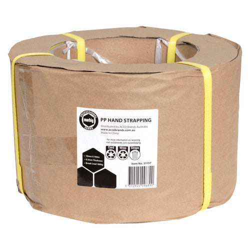 Marbig Professional Hand Strapping 19mm x 700m x 0.5mm Yellow