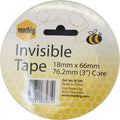 Marbig Invisible Tape 18mm x 66m 76.2mm Core Clear