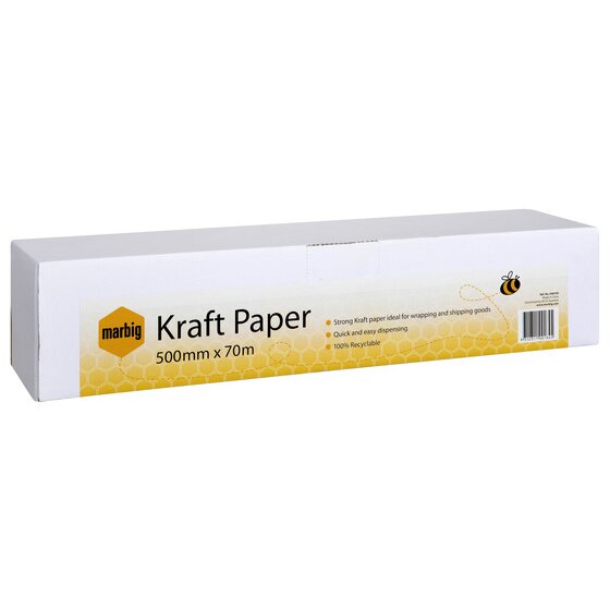 Marbig Enviro Kraft Paper Dispenser Box with Roll Brown