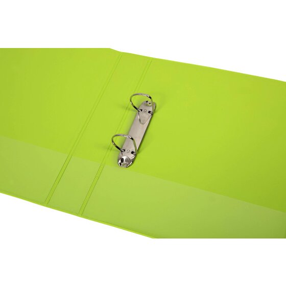 Marbig Clearview Insert Binder 38mm 2D A4 Lime Pack of 12