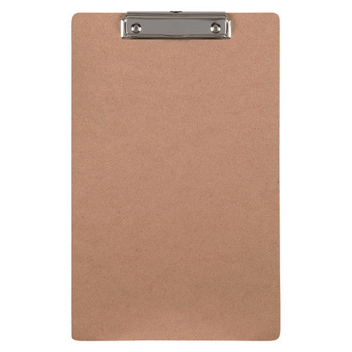 Marbig Clipboard Masonite Small Clip Foolscap Brown