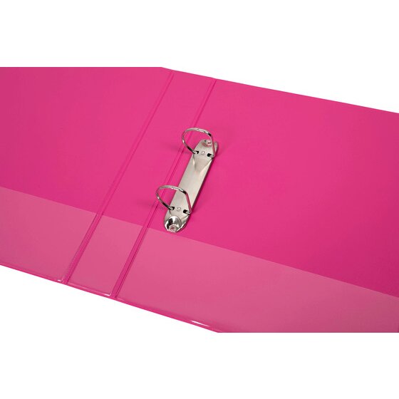 Marbig Clearview Insert Binder 38mm 2D A4 Pink Pack of 12