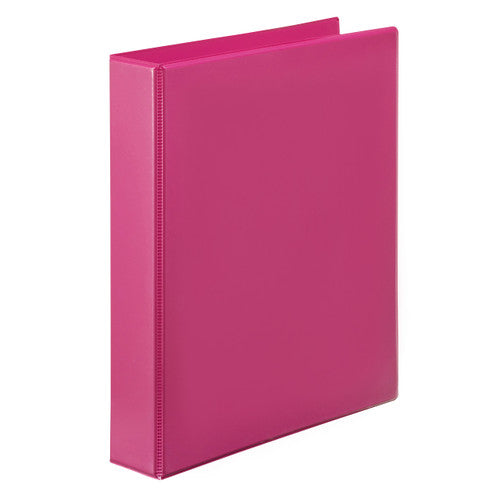 Marbig Clearview Insert Binder 38mm 2D A4 Pink Pack of 12
