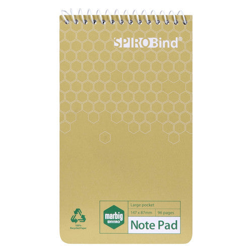 Marbig Pocket Notebook Top Bound Large 147 x 87mm 96 Page Recycled