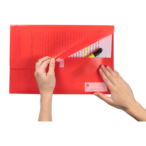 Marbig Polypick Document Wallet Foolscap Red