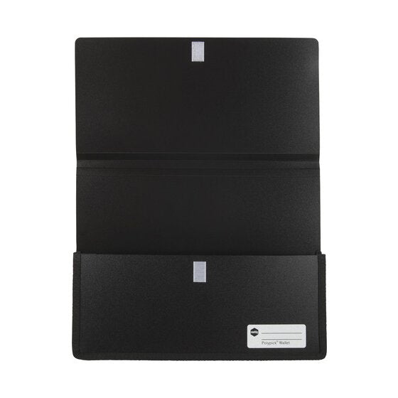 Marbig Polypick Document Wallet Heavy Duty A4 Black