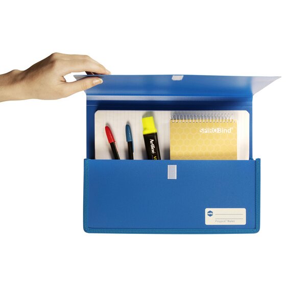 Marbig Polypick Document Wallet Heavy Duty A4 Blue