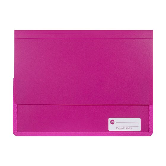 Marbig Polypick Document Wallet Heavy Duty A4 Pink