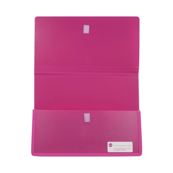 Marbig Polypick Document Wallet Heavy Duty A4 Pink
