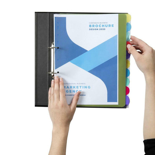 Marbig Professional Indices and Dividers 10 Tab PP A4 Extra Wide Multi Colour Box of 10