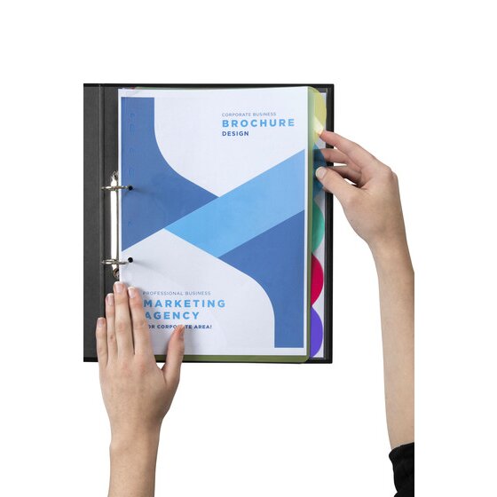 Marbig Professional Indices and Dividers 5 Tab PP A4 Multi Colour