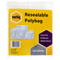 Marbig Resealable Polybags 155mm x 230mm Pack of 50