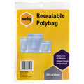 Marbig Resealable Polybags 200mm x 255mm with Writing Panel Pack of 25