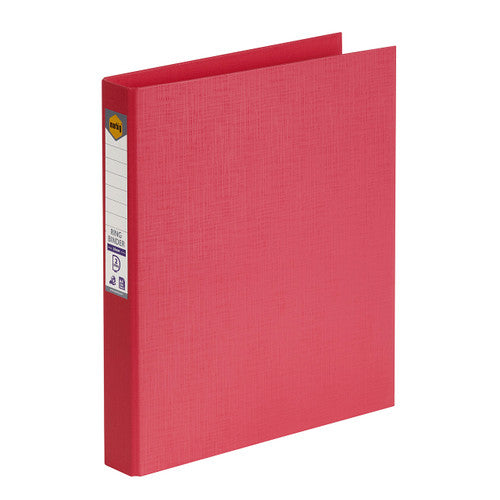 Marbig Ring Binder 25mm 2D Polyethylene A4 Coral Box of 6