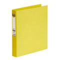 Marbig Ring Binder 25mm 2D Polyethylene A4 Lemon Box of 6