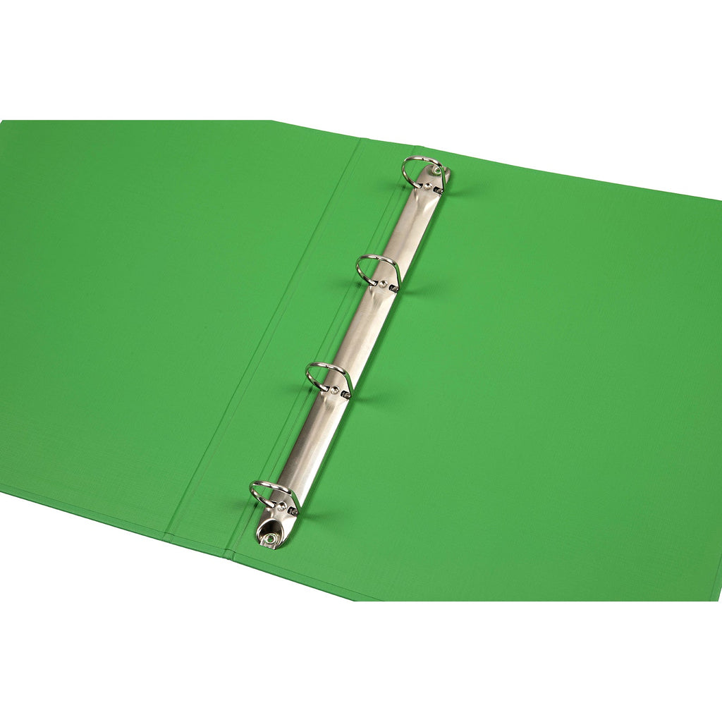 Marbig PE Linen Binder A4 4D Ring 25mm Green Carton of 6