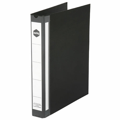 Marbig Ring Binder Deluxe 25mm 3D Polyethylene A4 Black Box of 20