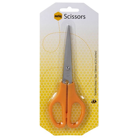 Marbig Office Scissors 158mm Orange