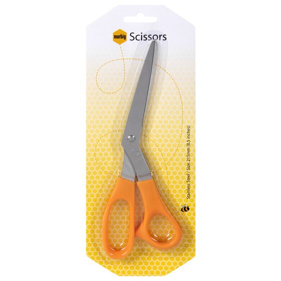 Marbig Office Scissors 215mm Orange