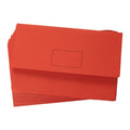 Marbig Slimpick Document Wallet Foolscap Brights Red Pack of 10