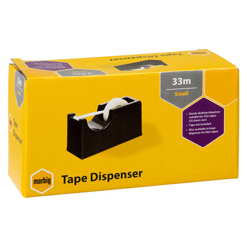 Marbig Tape Dispenser Small 33m Black