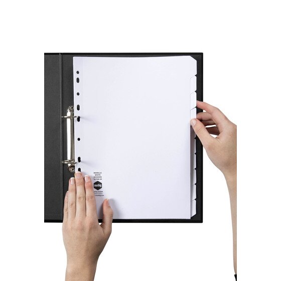 Marbig Indices and Dividers 10 Tab Manilla A4 White
