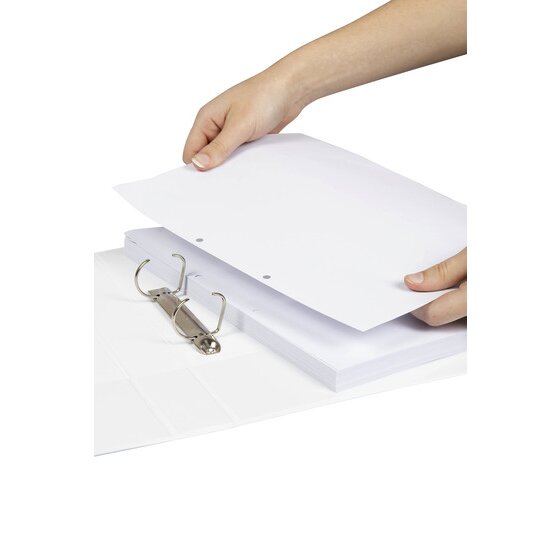 Marbig Clearview Insert Binder 25mm 2D A4 White