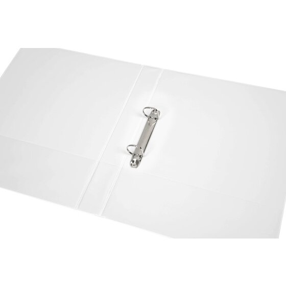 Marbig Clearview Insert Binder 25mm 2D A4 White Pack of 20