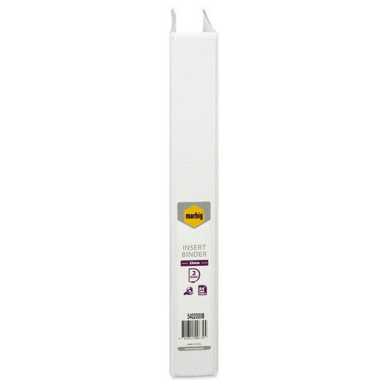 Marbig Clearview Insert Binder 25mm 2D A4 White