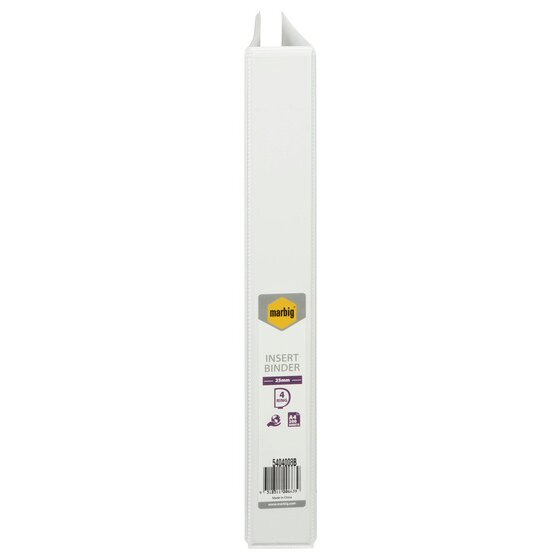 Marbig Clearview Insert Binder 25mm 4D A4 White